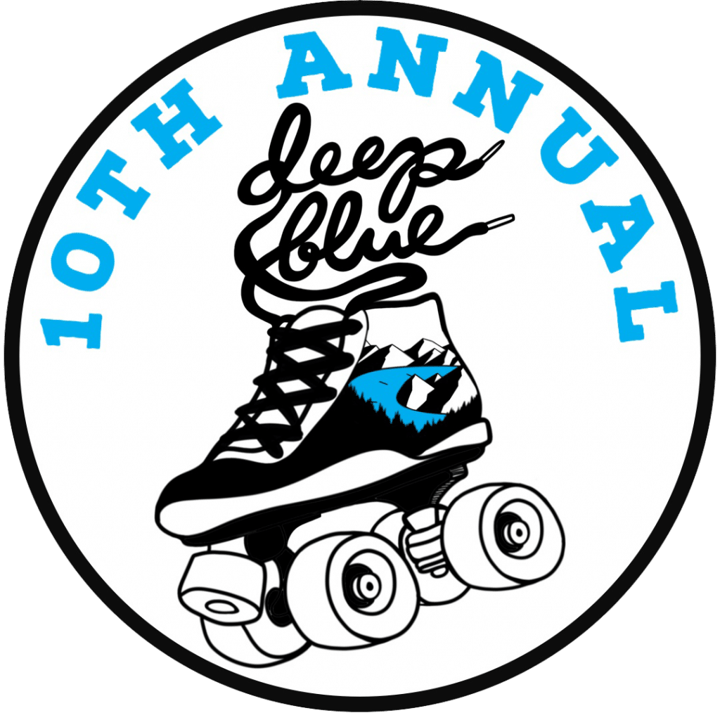 Deep Blue Roller Derby Logo for Legion Sports Fest Event