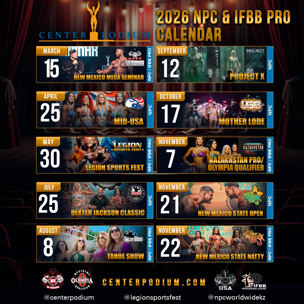 2026 IFBB Pro & NPC Bodybuilding Contests official schedule 2026 IFBB Pro & NPC Bodybuilding Contests official schedule